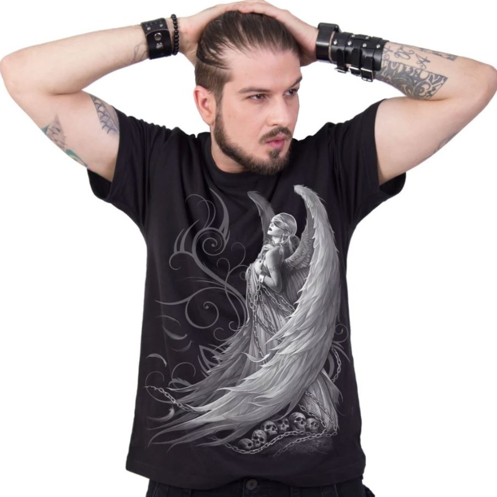 Captive spirit gothic angel mens shirt new - Picture 3 of 3